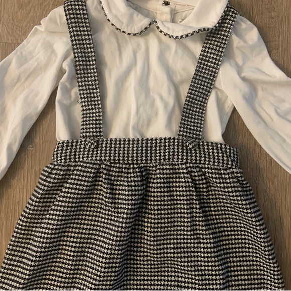 Max Studio Girl's Size 4T Black & White Checked Jumped Set With Matching Socks - Picture 4 of 9